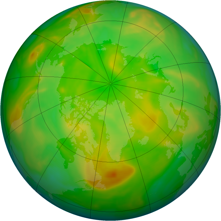 Arctic ozone map for 05 June 2005